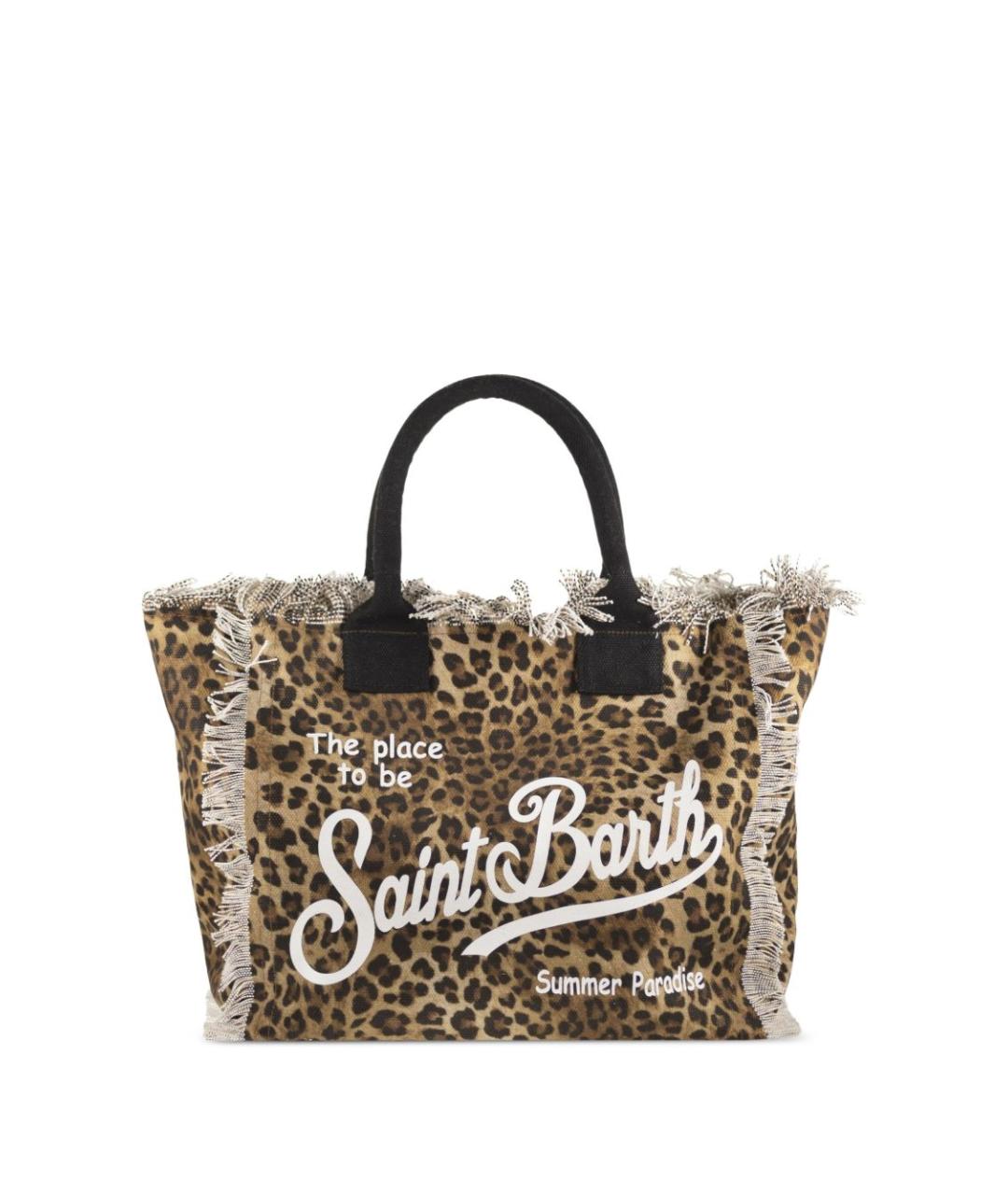 MC2 SAINT BARTH Черная хлопковая сумка тоут, фото 3