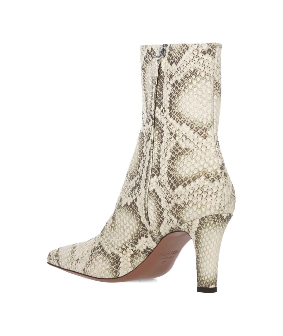 PARIS TEXAS Бежевые кожаные ботильоны, фото 3