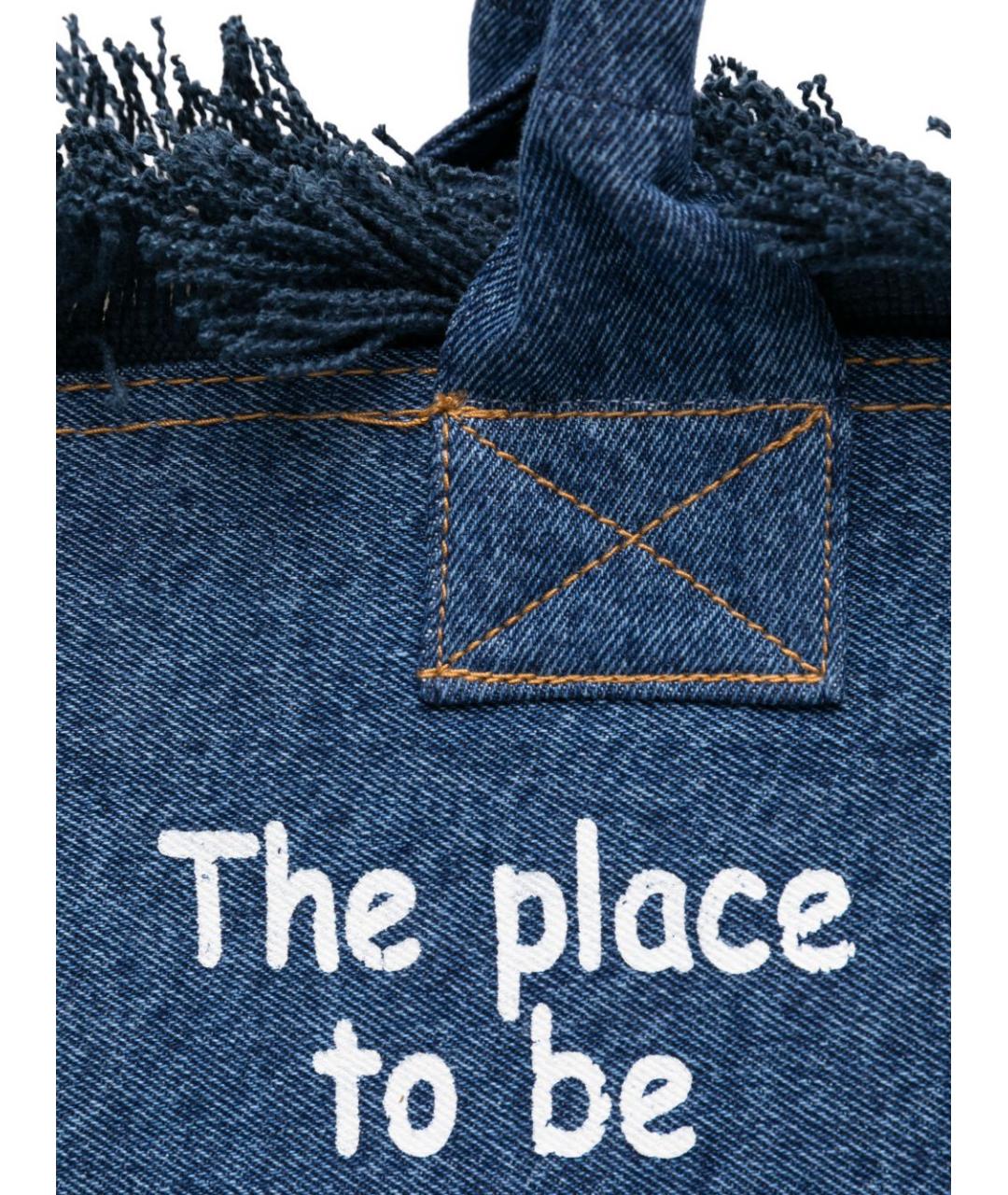 MC2 SAINT BARTH Синяя хлопковая сумка тоут, фото 3