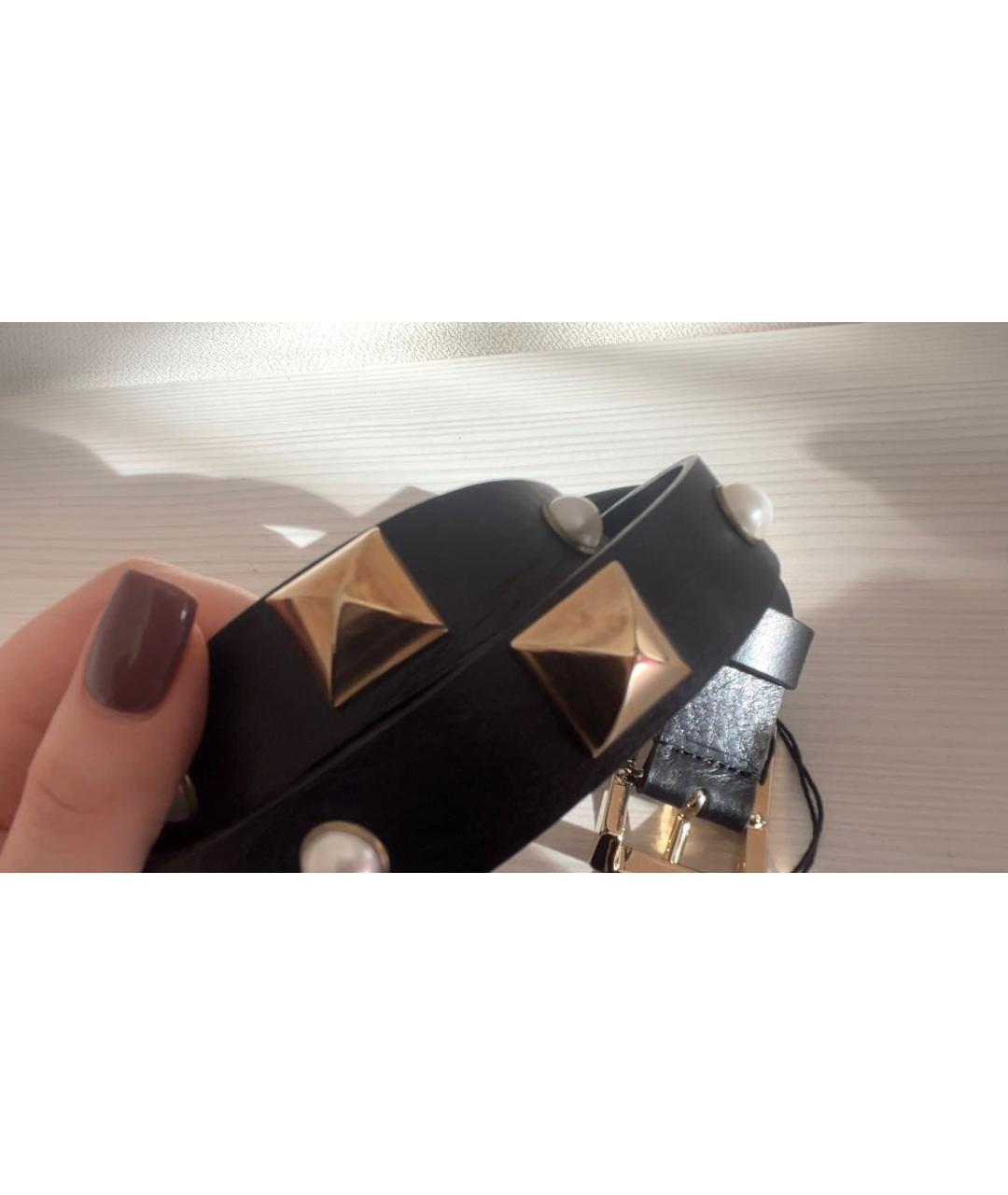 LOVE MOSCHINO Черный кожаный ремень, фото 4