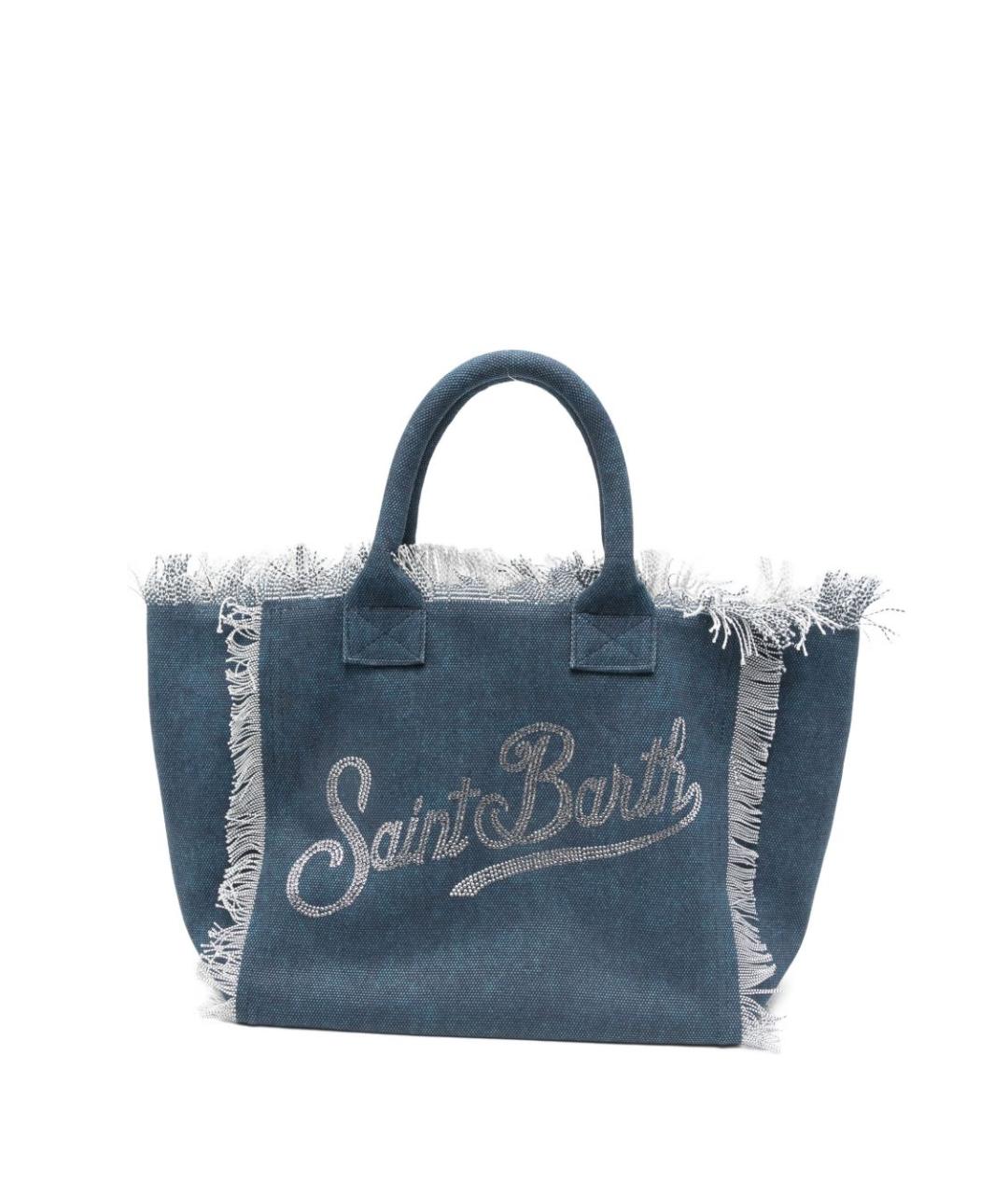 MC2 SAINT BARTH Синяя хлопковая сумка тоут, фото 1