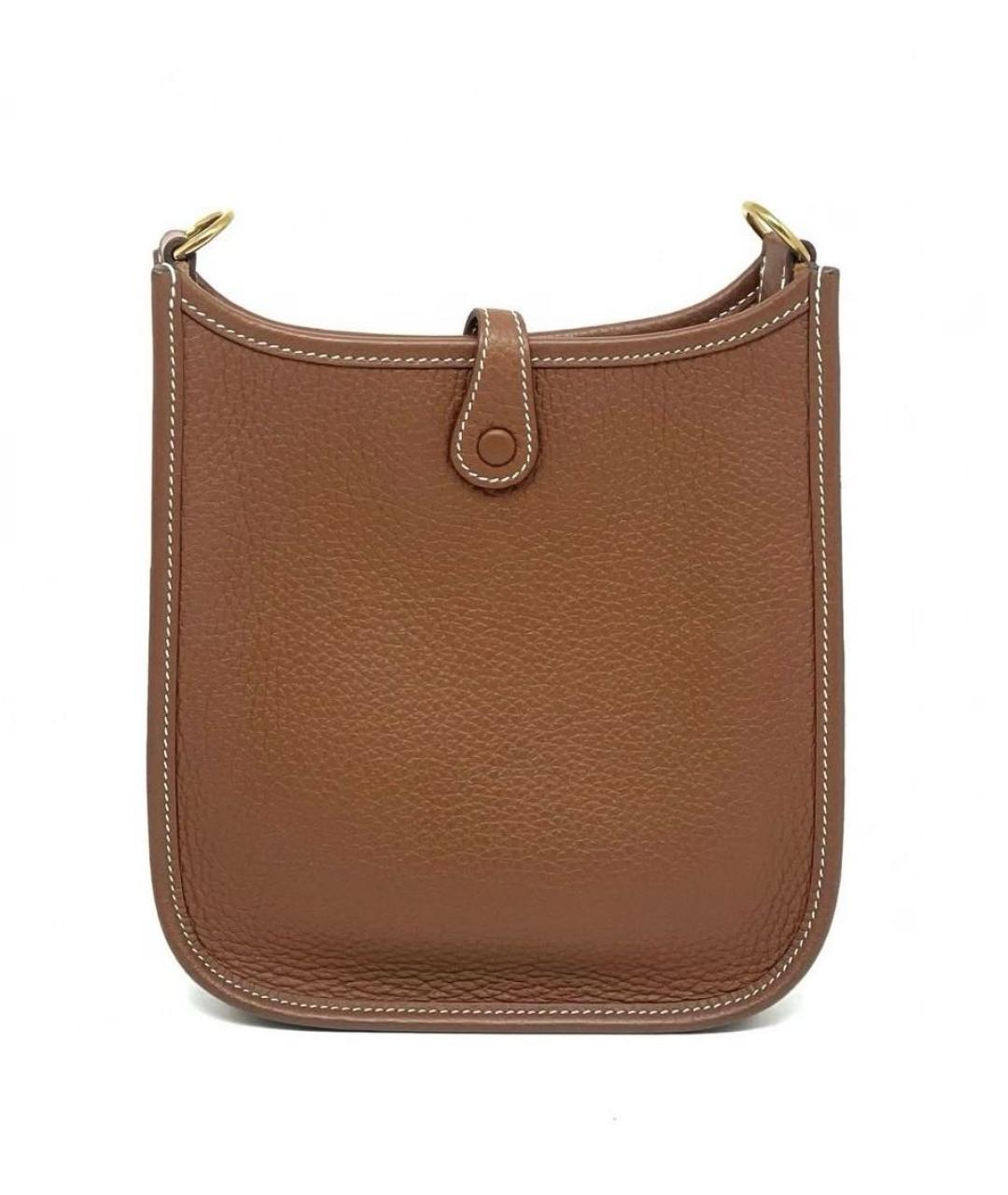 HERMES Коричневая кожаная сумка через плечо, фото 3