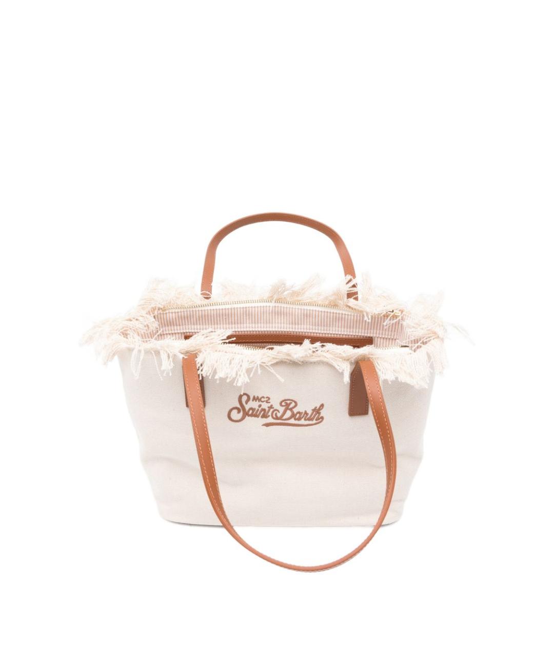 MC2 SAINT BARTH Бежевая хлопковая сумка тоут, фото 4