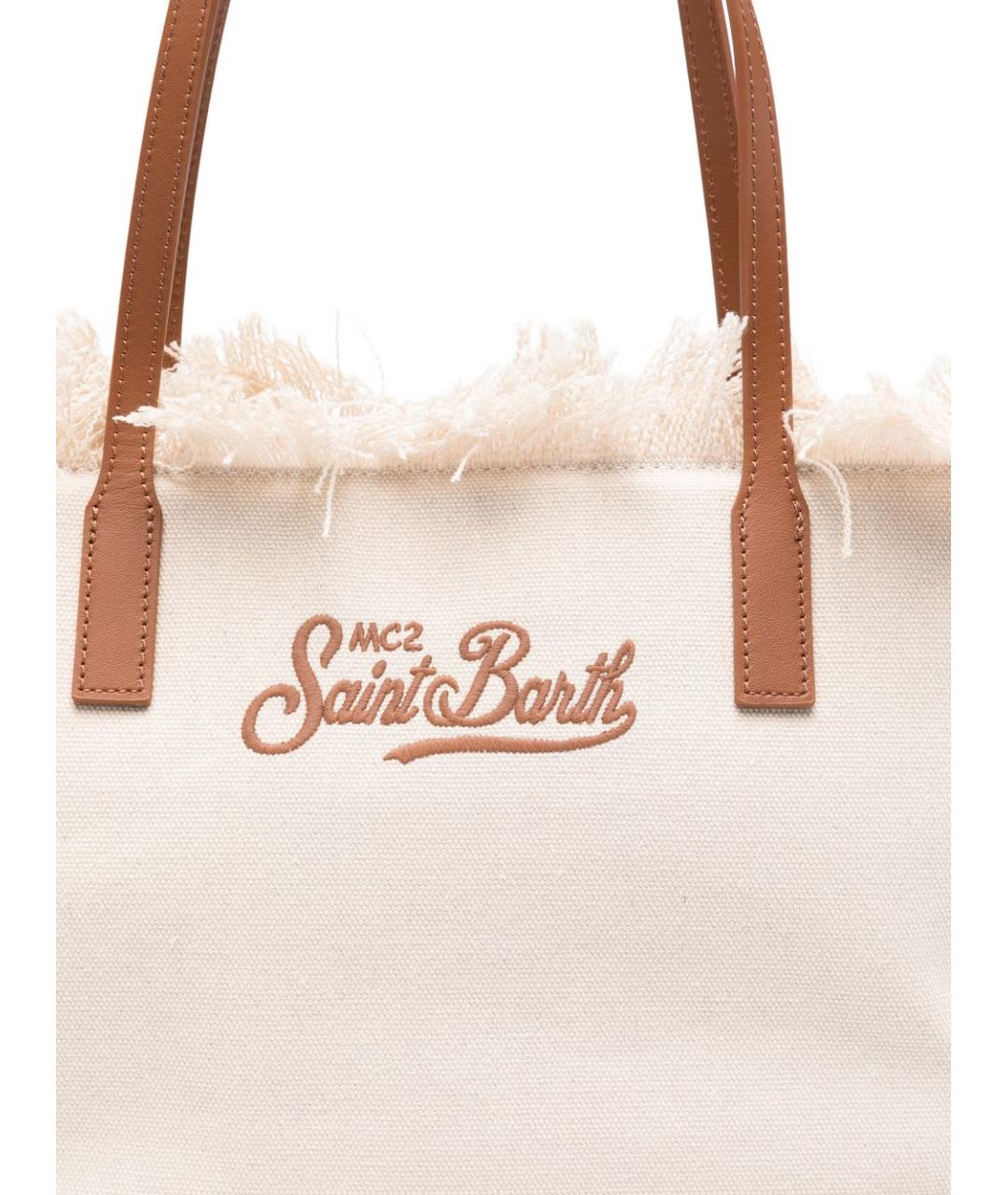 MC2 SAINT BARTH Бежевая хлопковая сумка тоут, фото 3