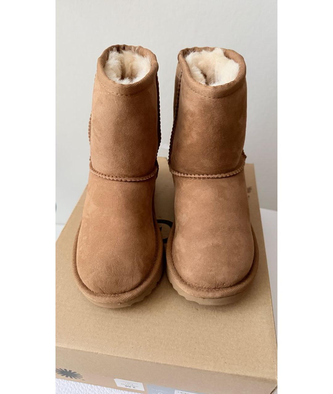 UGG AUSTRALIA Бежевые замшевые сапоги, фото 2