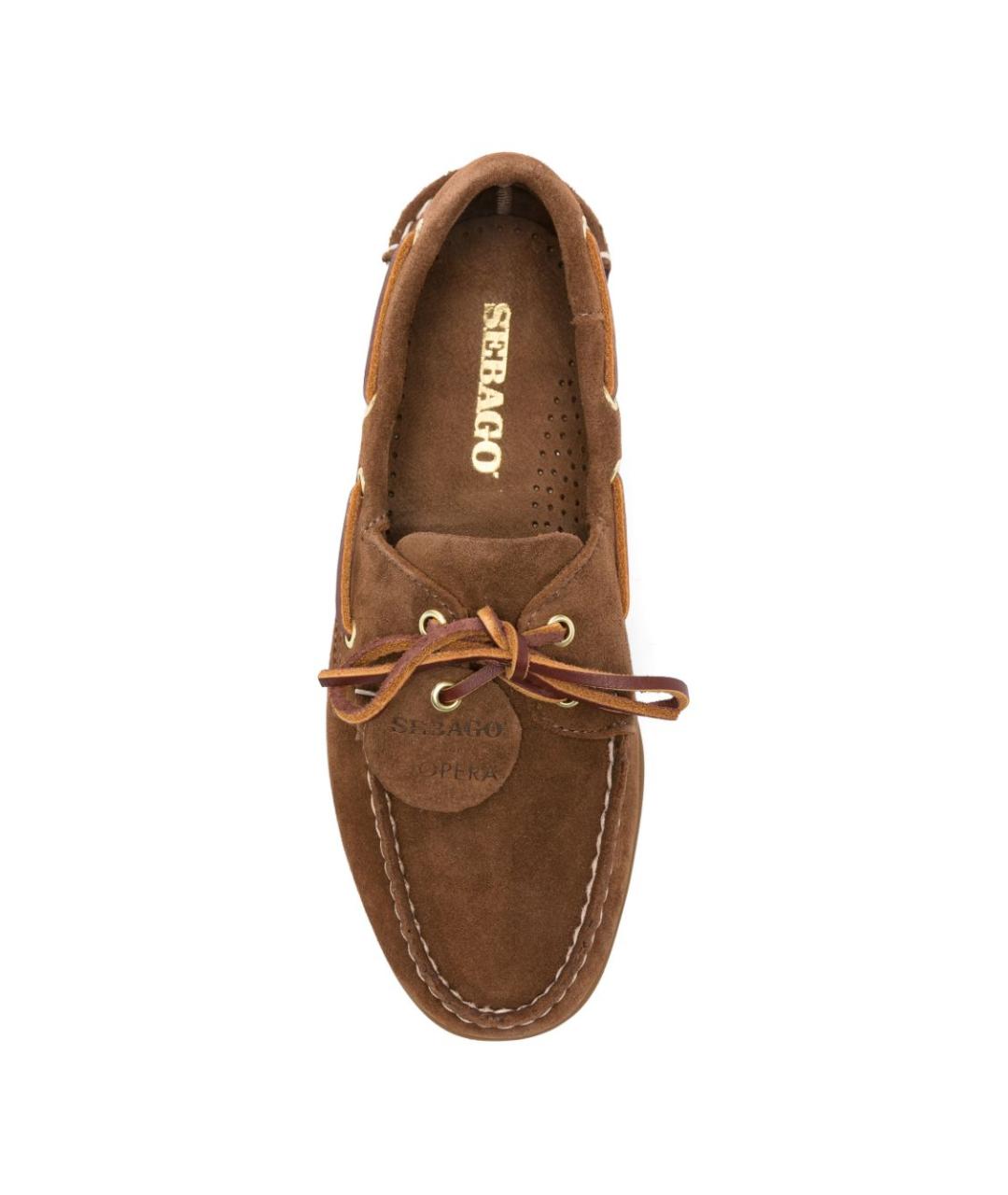 SEBAGO Коричневые замшевые низкие ботинки, фото 3