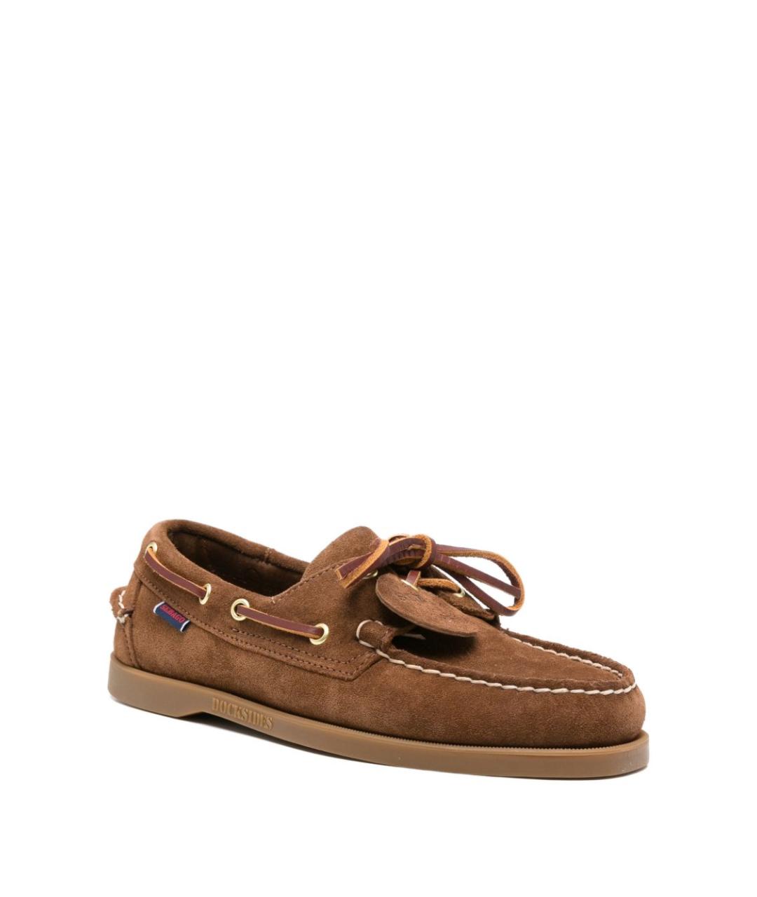 SEBAGO Коричневые замшевые низкие ботинки, фото 4