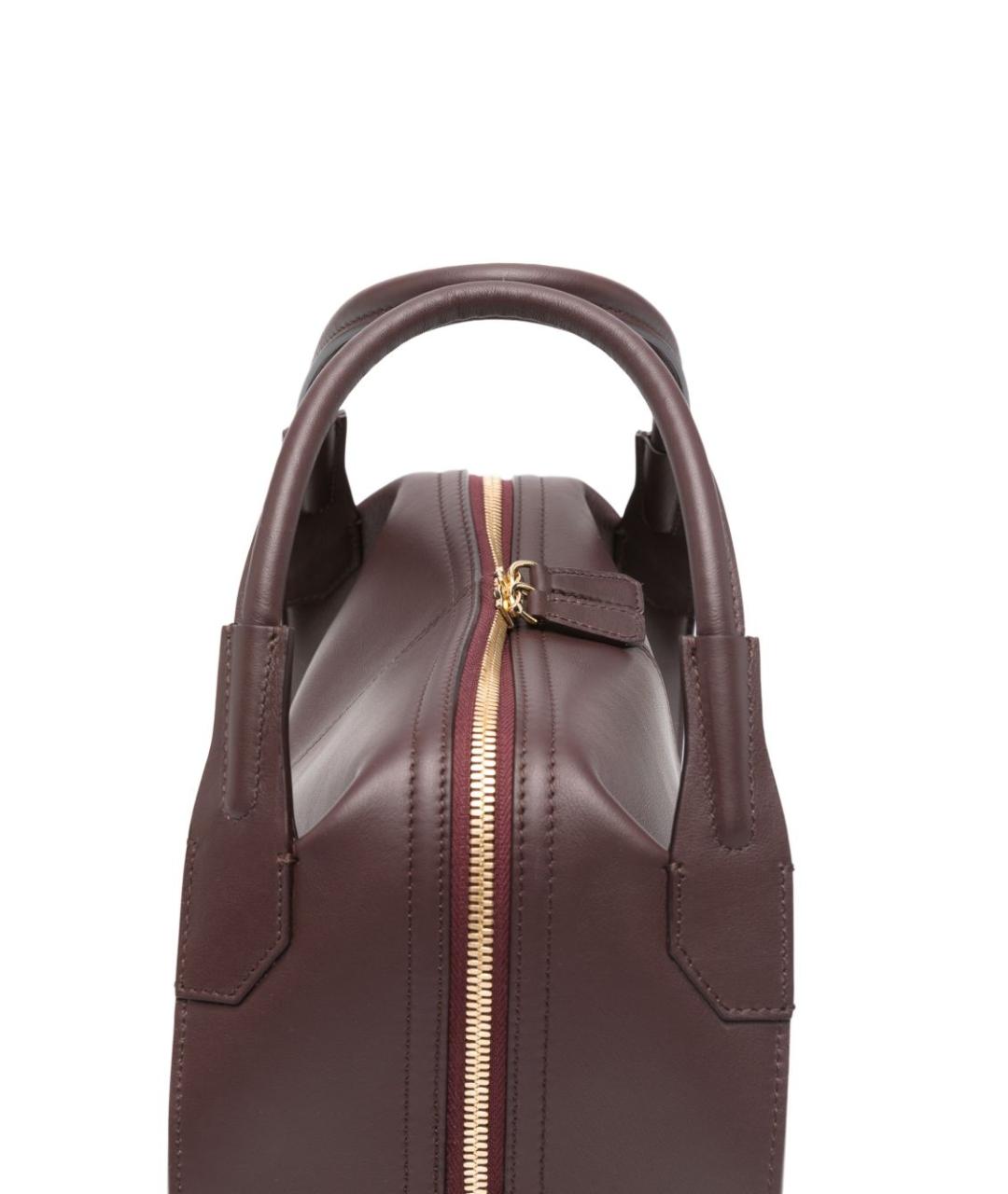 VICTORIA BECKHAM Бордовая кожаная сумка через плечо, фото 4