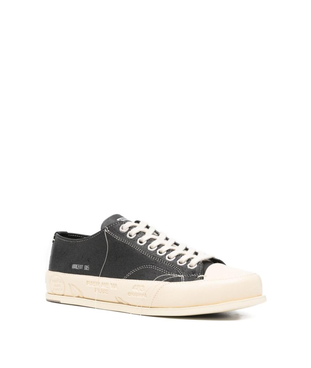 PREMIATA Черные низкие кроссовки / кеды, фото 4