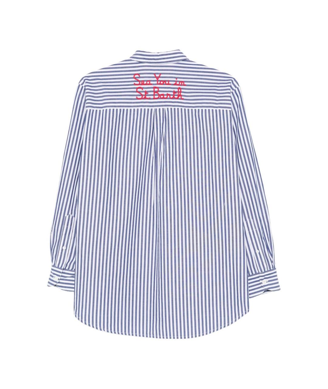 MC2 SAINT BARTH Синяя хлопковая рубашка, фото 2