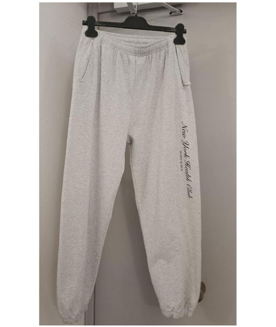 SPORTY AND RICH Серый хлопковый спортивные костюмы, фото 2