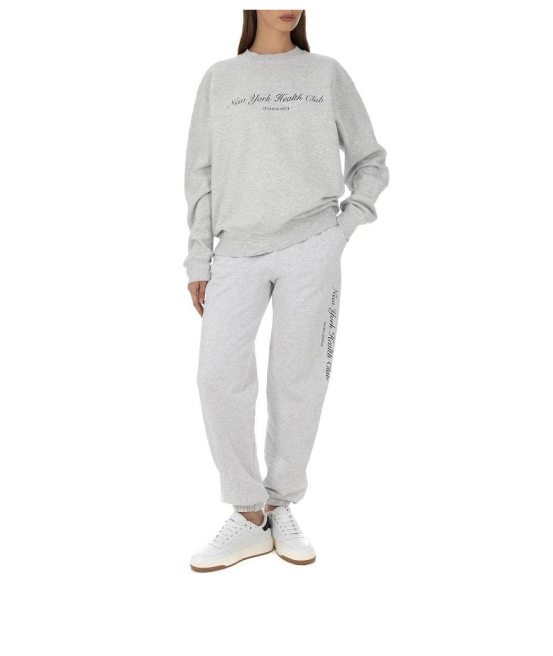 SPORTY AND RICH Серый хлопковый спортивные костюмы, фото 3