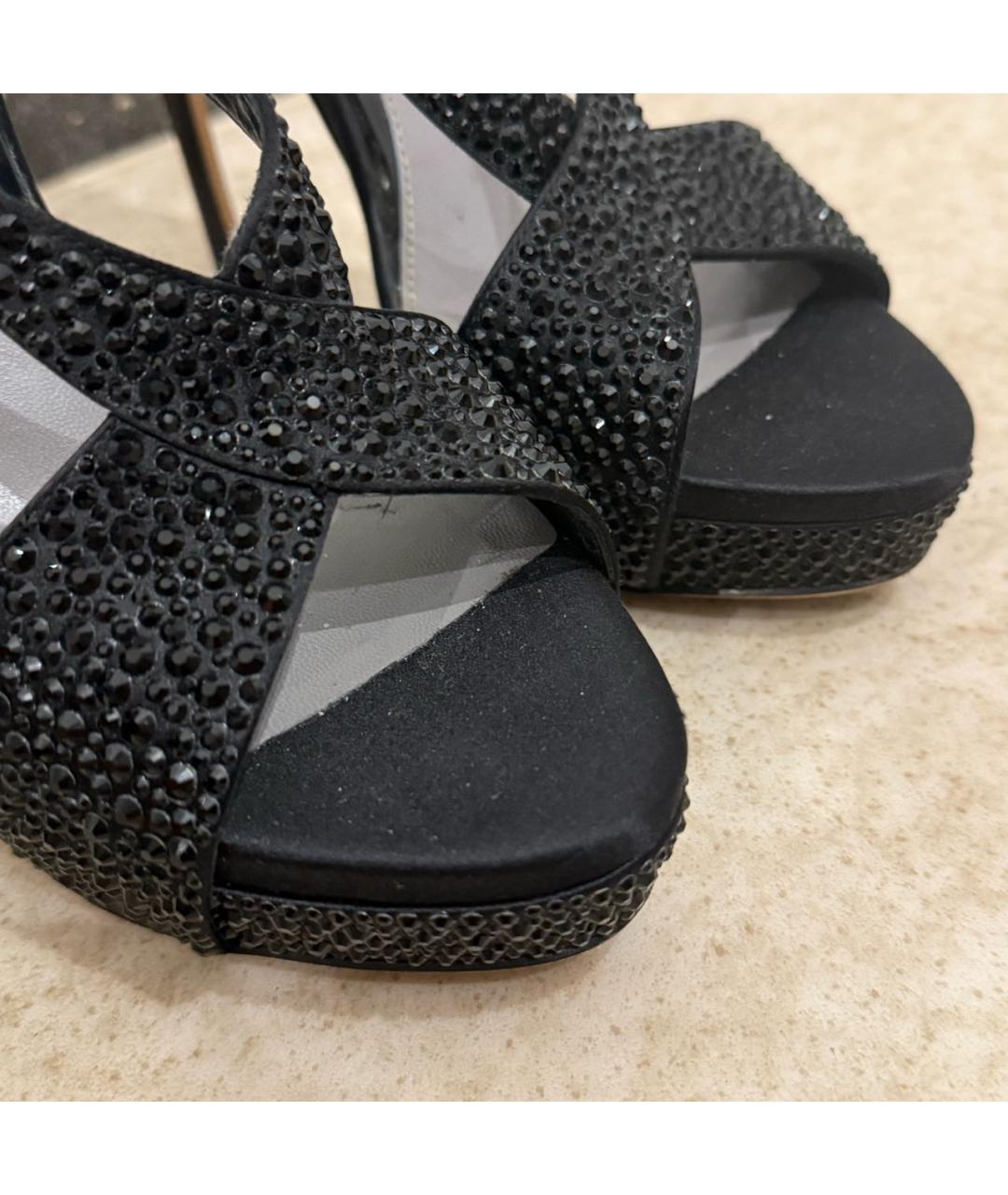 GUCCI Черные кожаные босоножки, фото 3