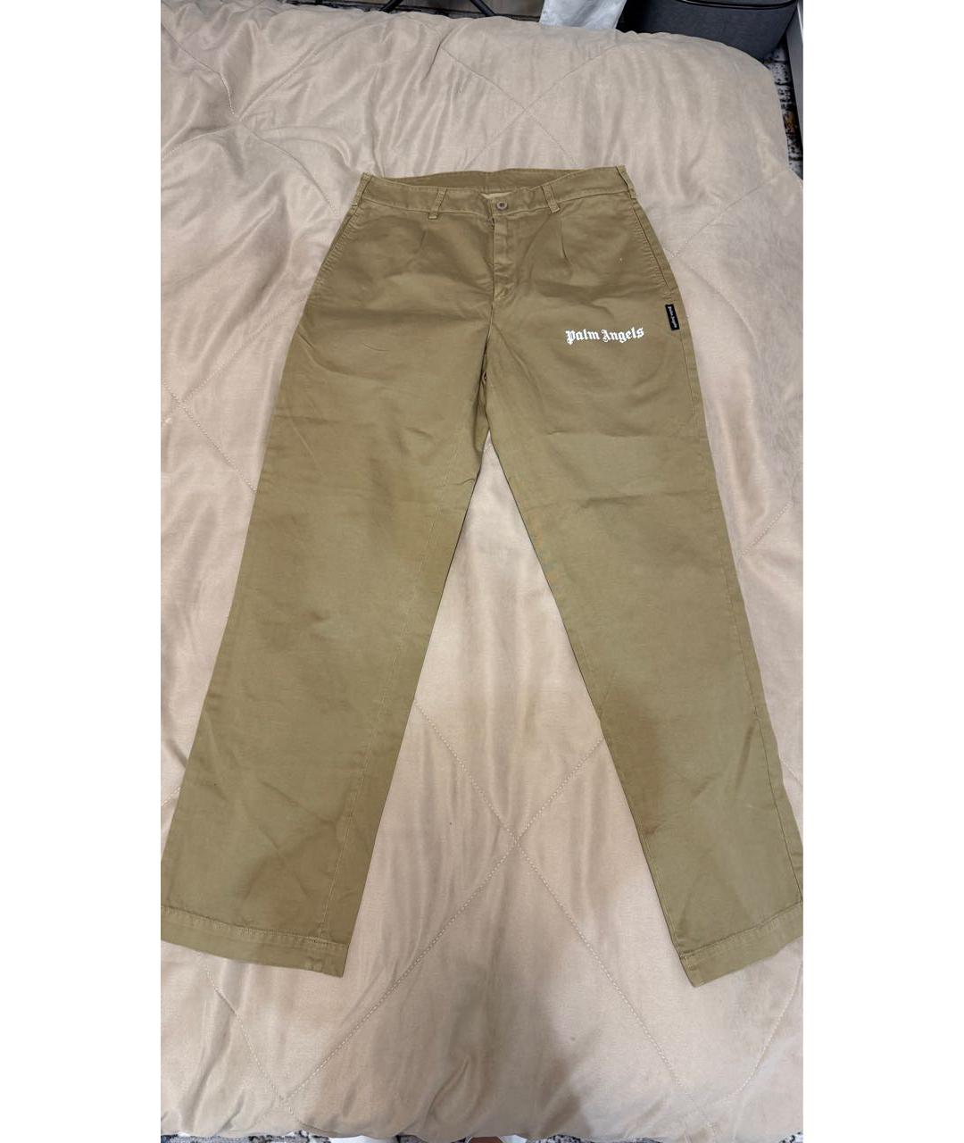 PALM ANGELS Зеленые хлопковые прямые джинсы, фото 5