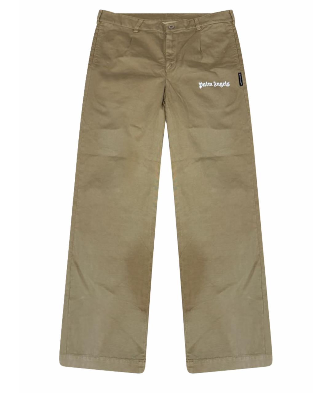 PALM ANGELS Зеленые хлопковые прямые джинсы, фото 1