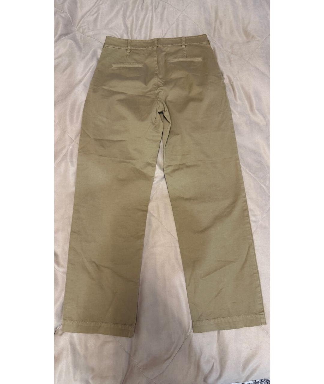 PALM ANGELS Зеленые хлопковые прямые джинсы, фото 2