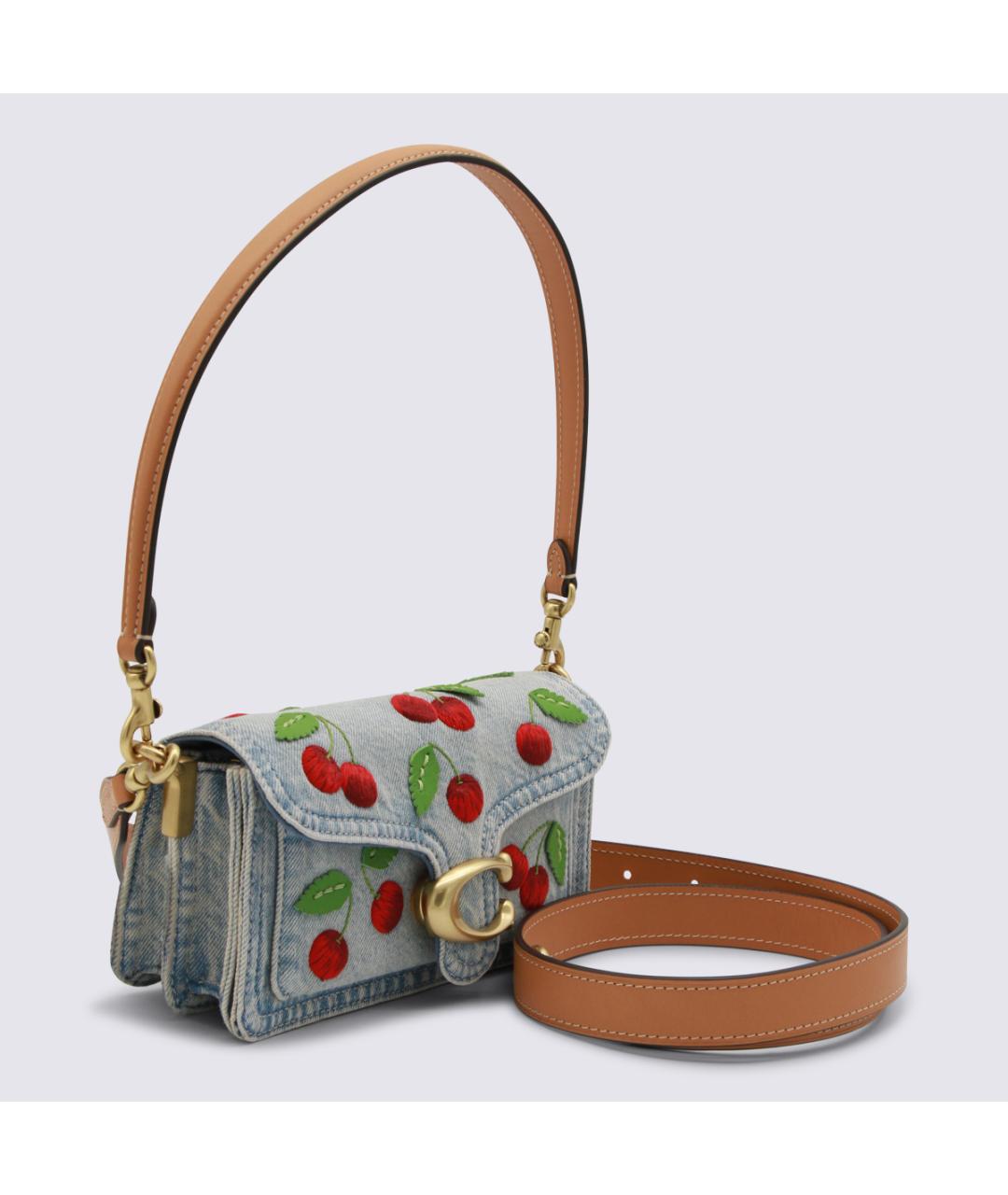 COACH Синяя тканевая сумка через плечо, фото 2