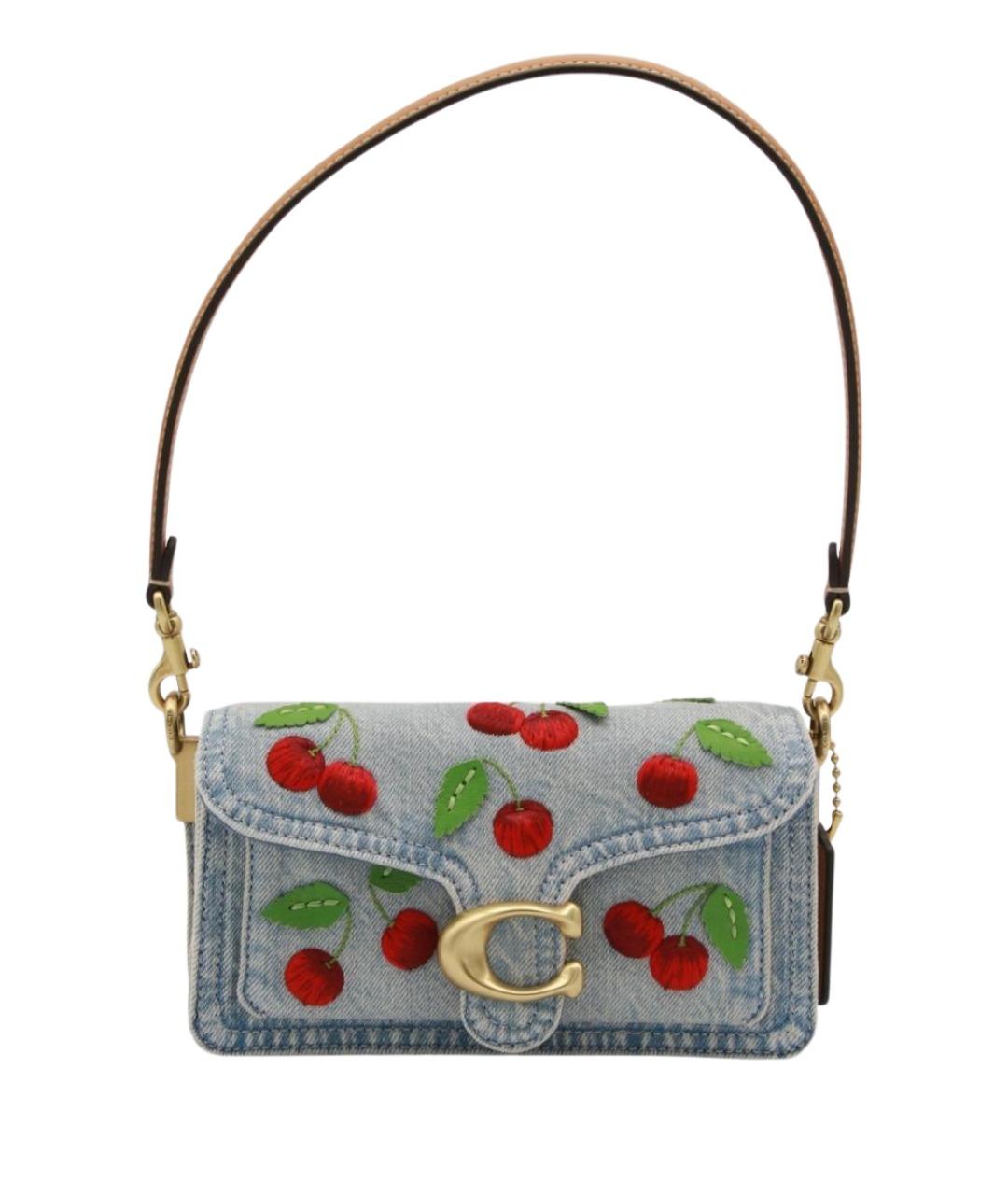 COACH Синяя тканевая сумка через плечо, фото 1