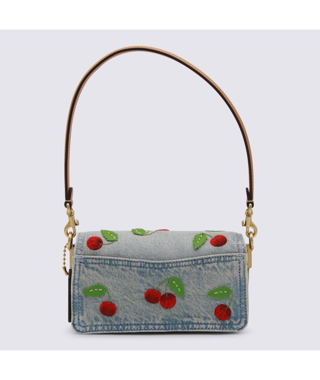 COACH Синяя тканевая сумка через плечо, фото 3