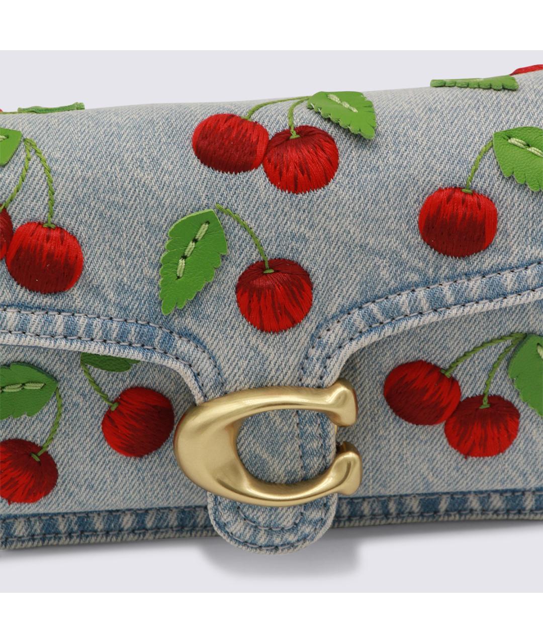 COACH Синяя тканевая сумка через плечо, фото 4