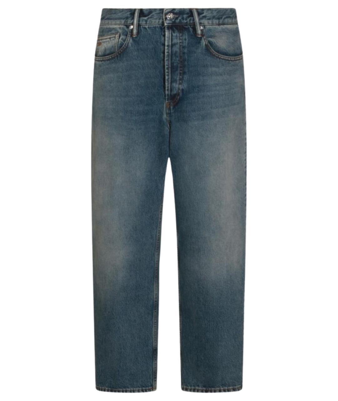 NINE IN THE MORNING Синие хлопковые прямые джинсы, фото 1