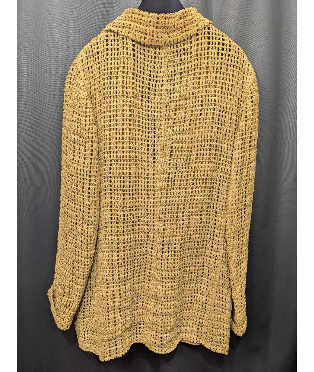 RALPH LAUREN COLLECTION Бежевый кожаный жакет/пиджак, фото 2