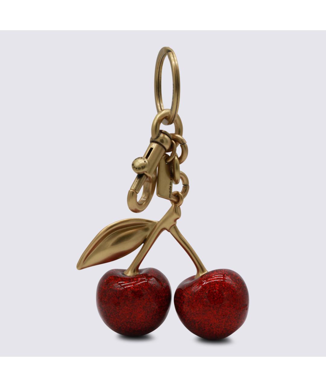 COACH Красный брелок, фото 2