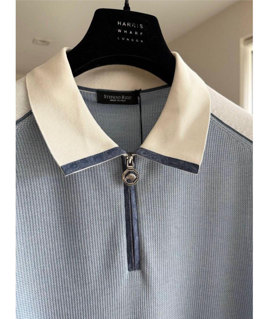 STEFANO RICCI Белое поло с длинным рукавом, фото 3