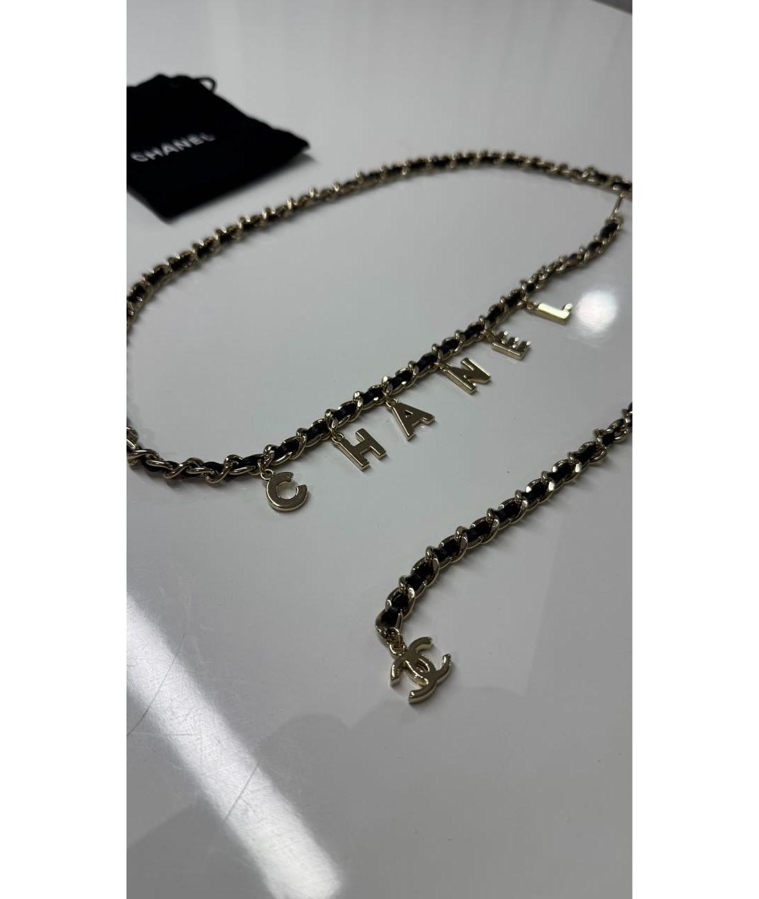 CHANEL Черный кожаный ремень, фото 3
