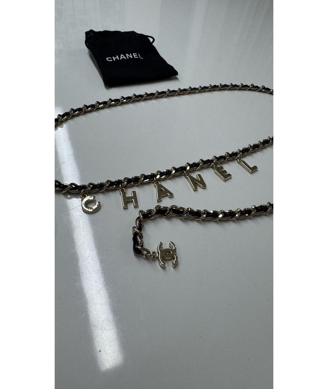 CHANEL Черный кожаный ремень, фото 4