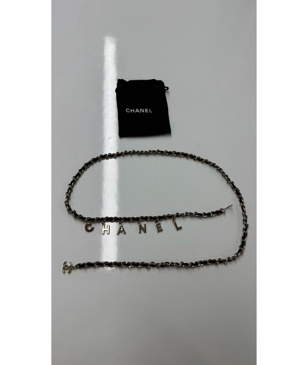 CHANEL Черный кожаный ремень, фото 6