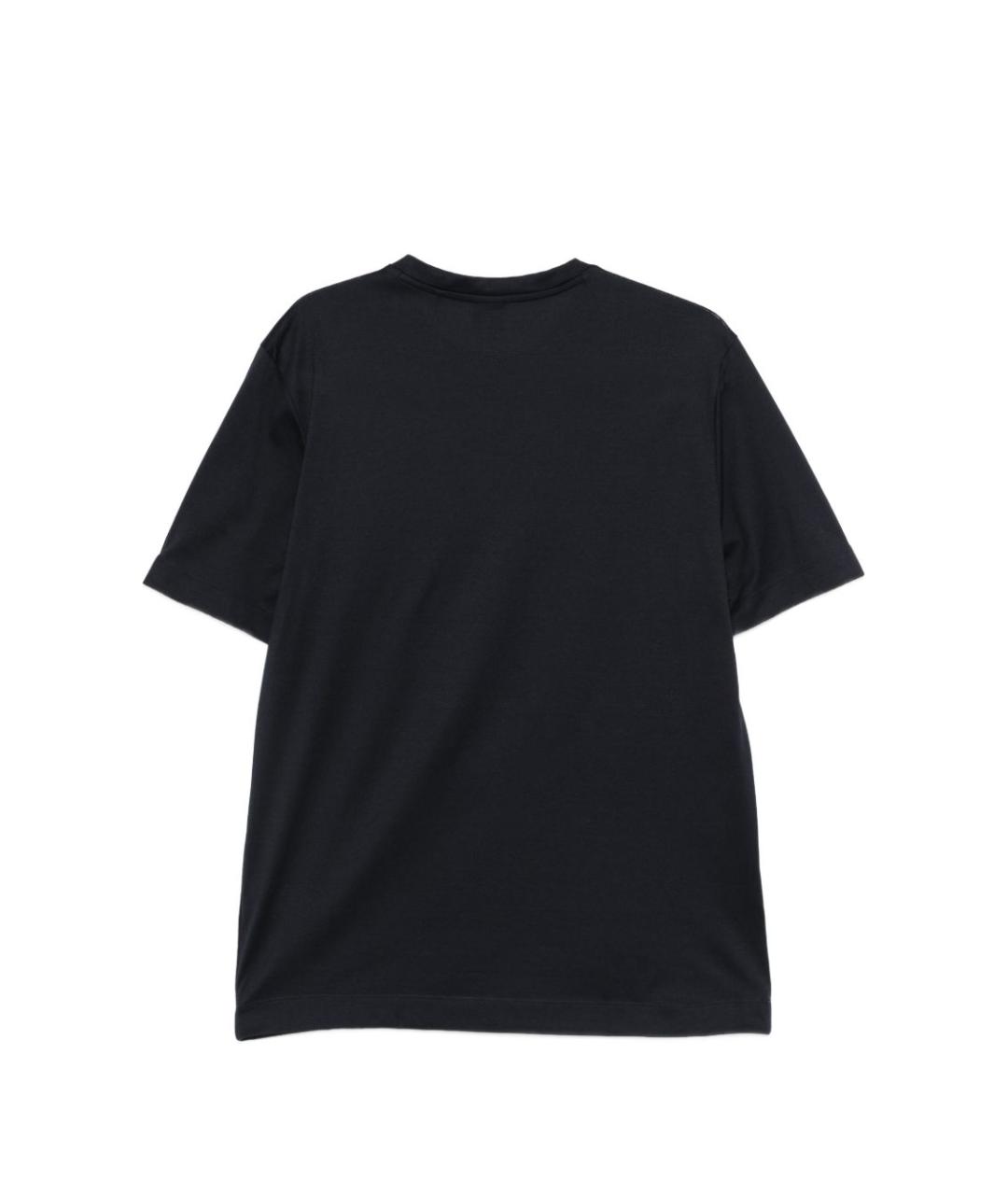 HUGO BOSS Темно-синяя хлопковая футболка, фото 2