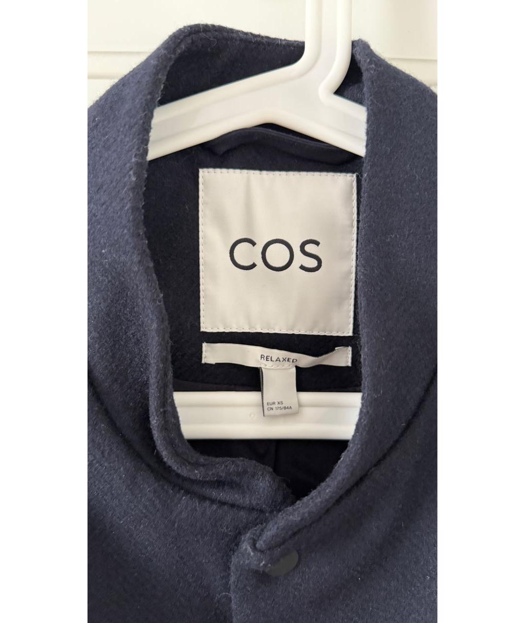 COS Темно-синяя шерстяная куртка, фото 3