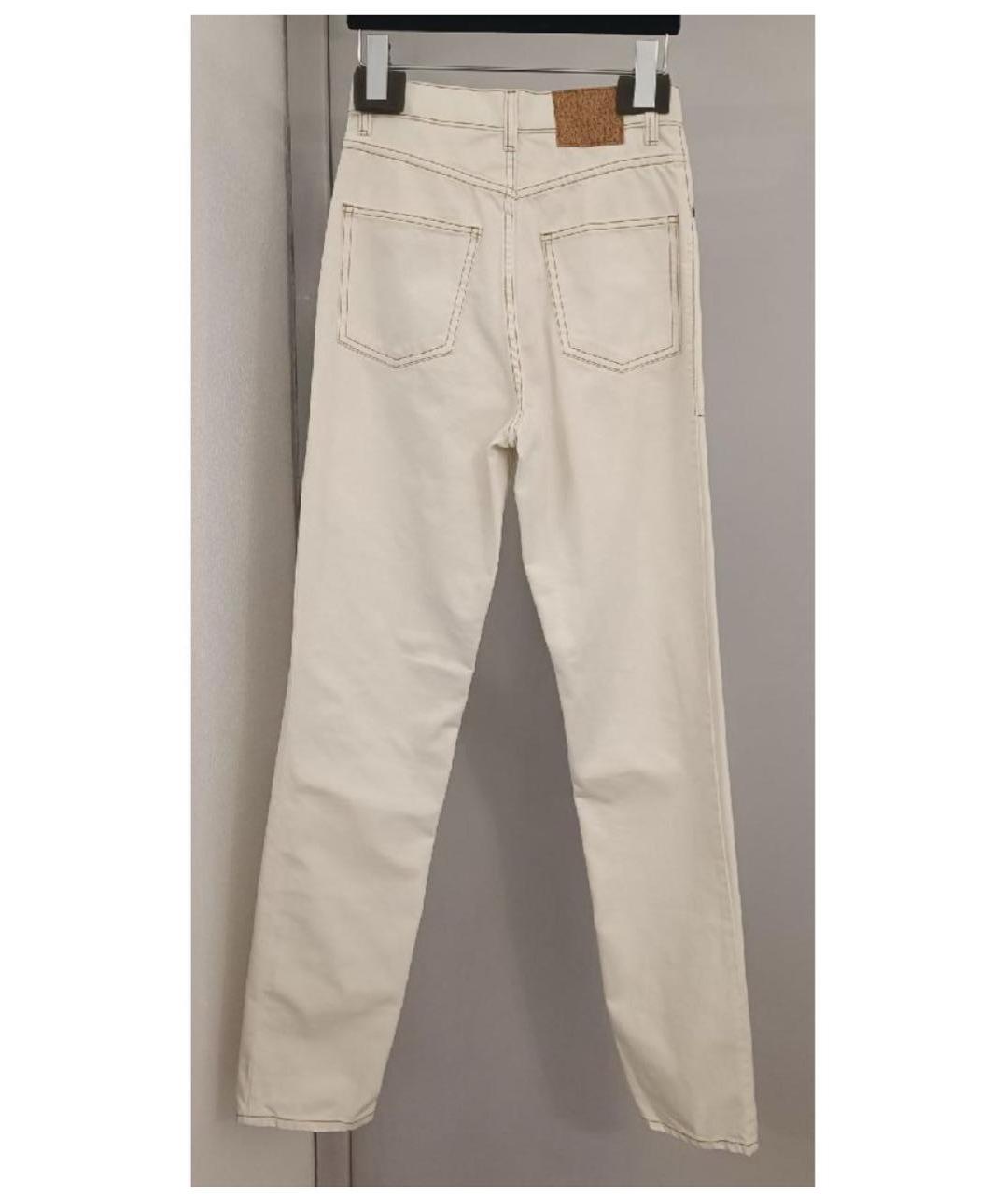 MAGDA BUTRYM Бежевые хлопко-кашемировые прямые джинсы, фото 2