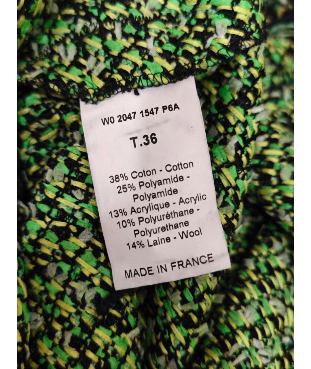 LANVIN Зеленые хлопковое повседневное платье, фото 6