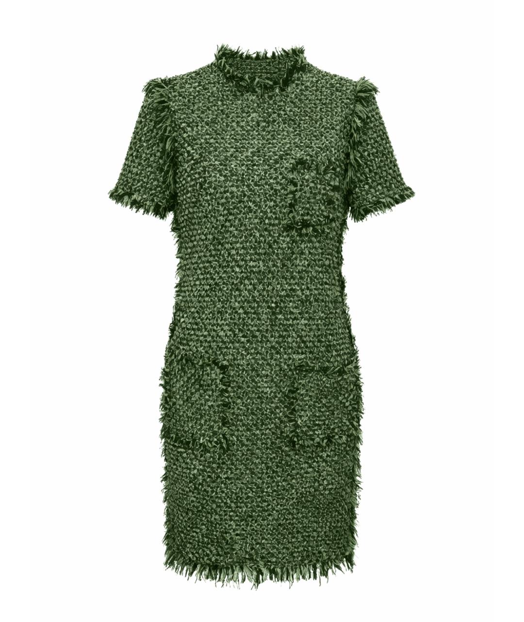 LANVIN Зеленые хлопковое повседневное платье, фото 1