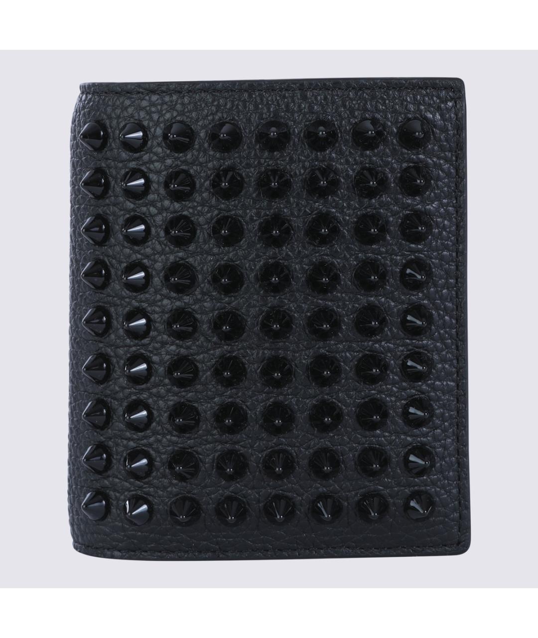 CHRISTIAN LOUBOUTIN Черный кожаный кошелек, фото 3