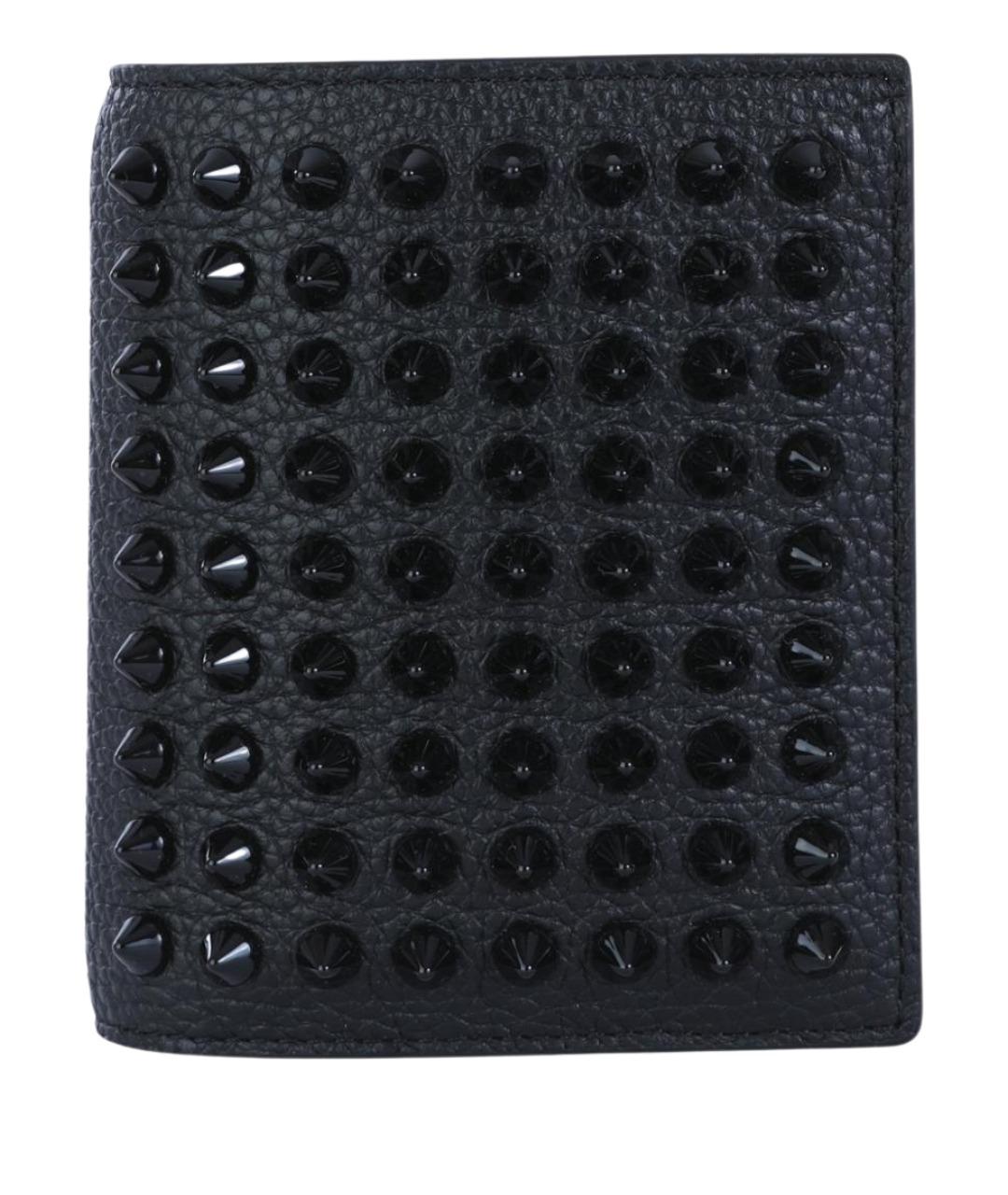 CHRISTIAN LOUBOUTIN Черный кожаный кошелек, фото 1