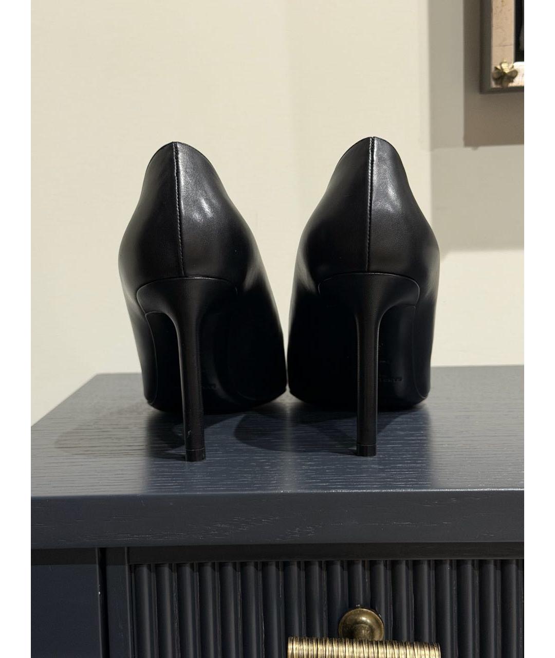 SAINT LAURENT Черные кожаные туфли, фото 5