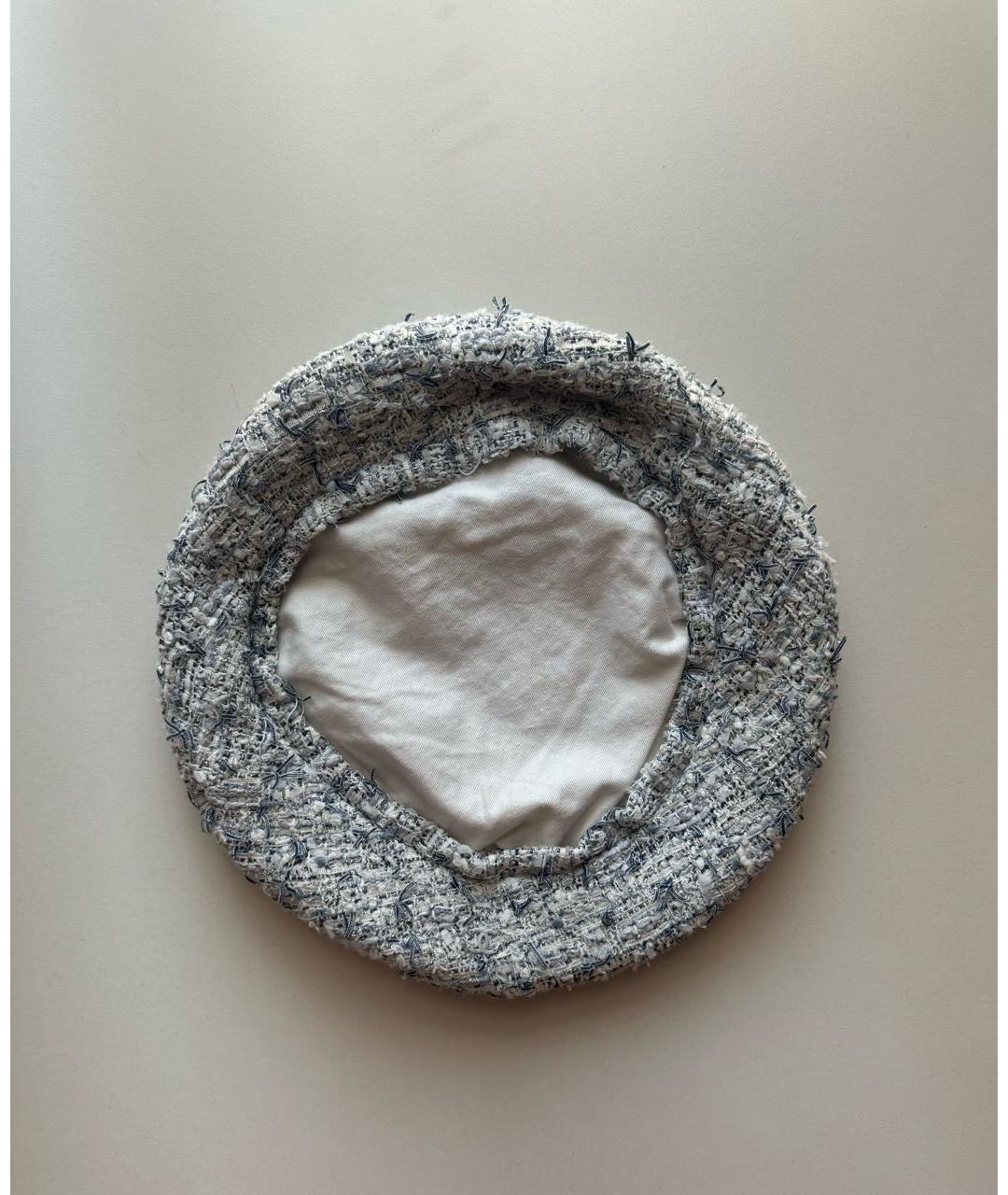 CHANEL Голубая хлопковая шапка, фото 2