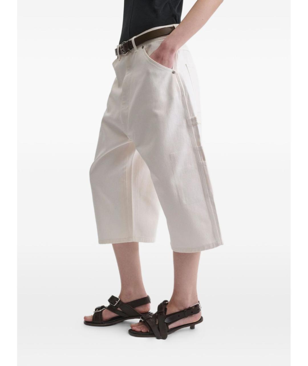 PHOEBE PHILO Белые хлопковые шорты, фото 4