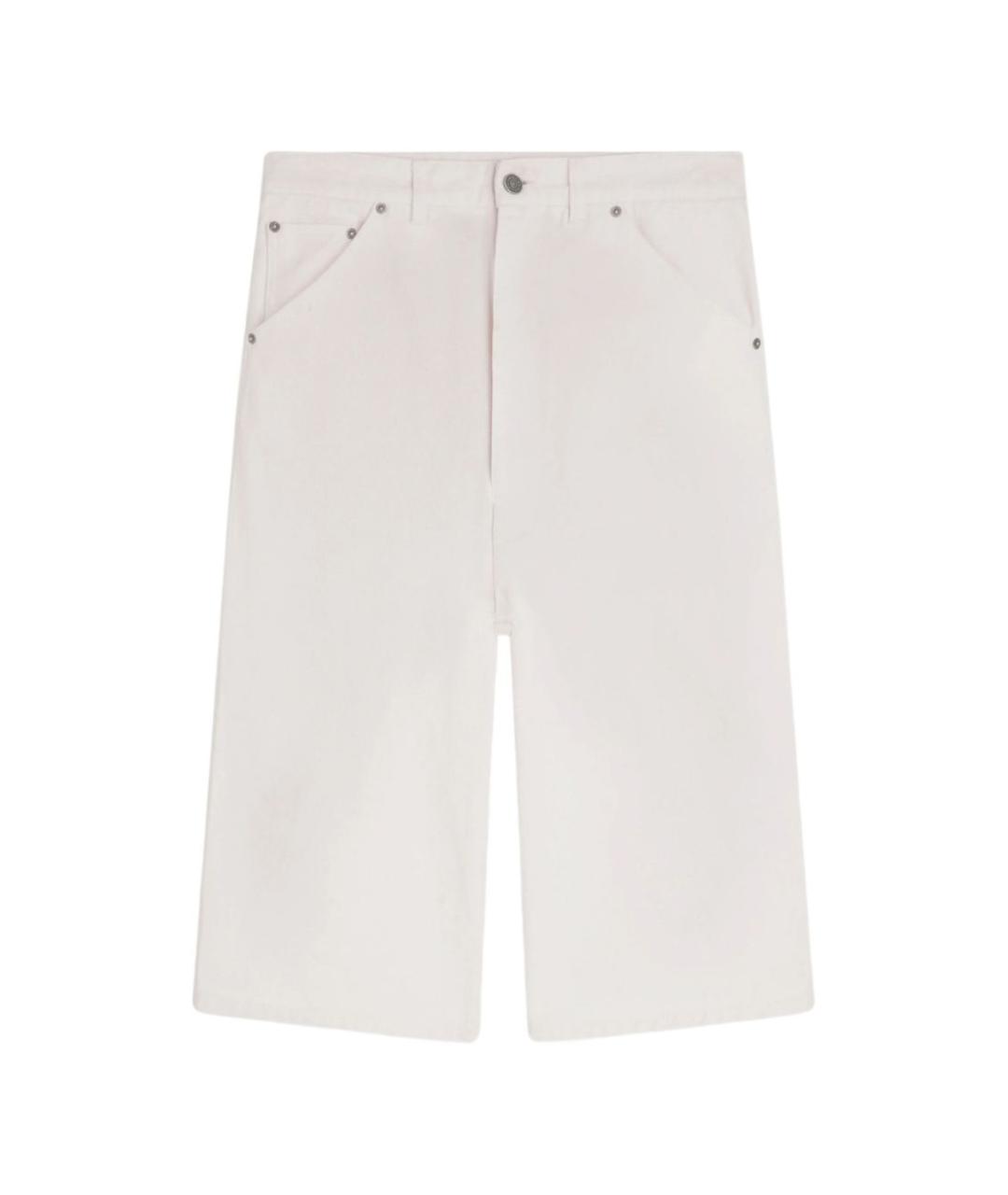 PHOEBE PHILO Белые хлопковые шорты, фото 1