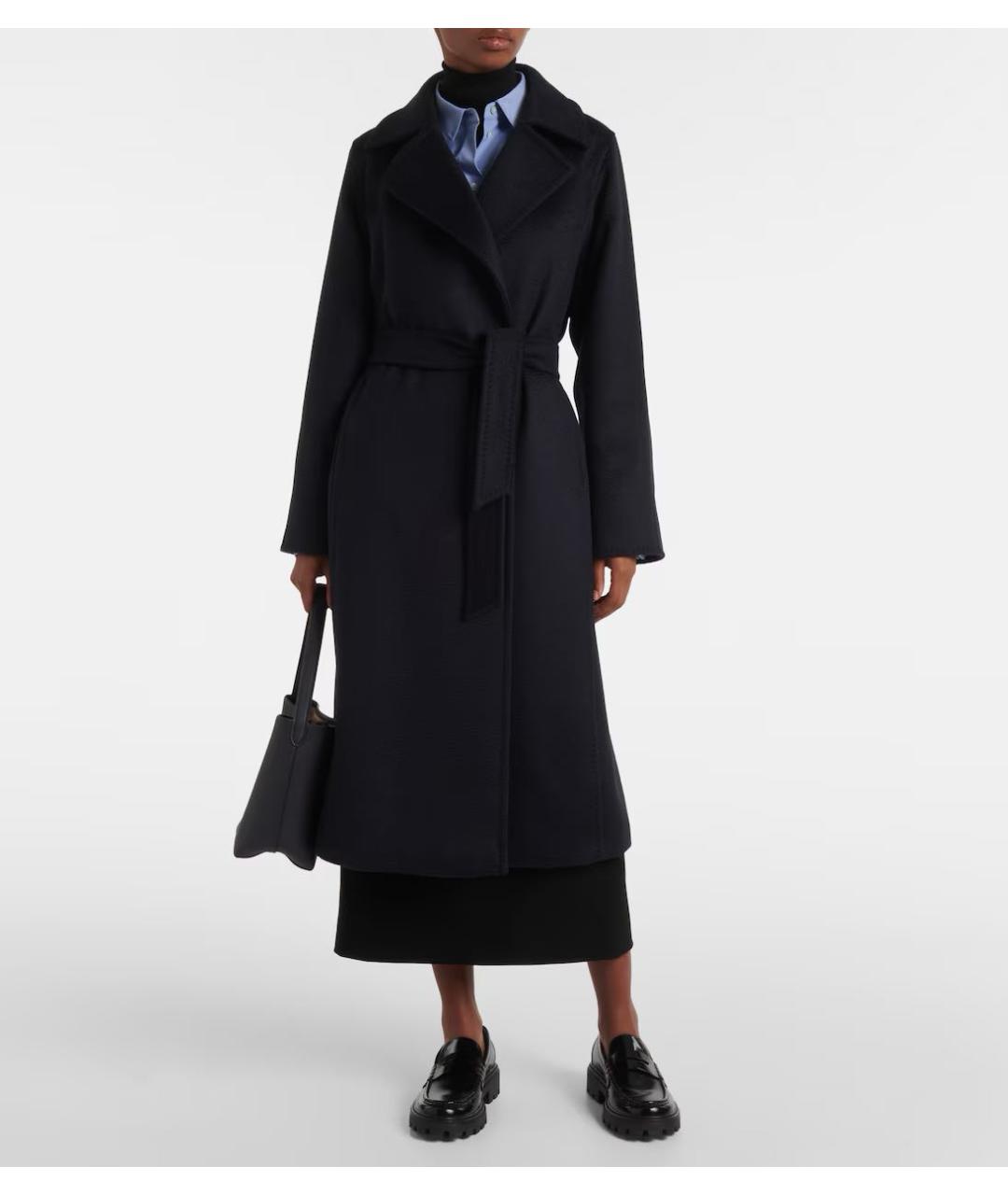 MAX MARA Черное шерстяное пальто, фото 3