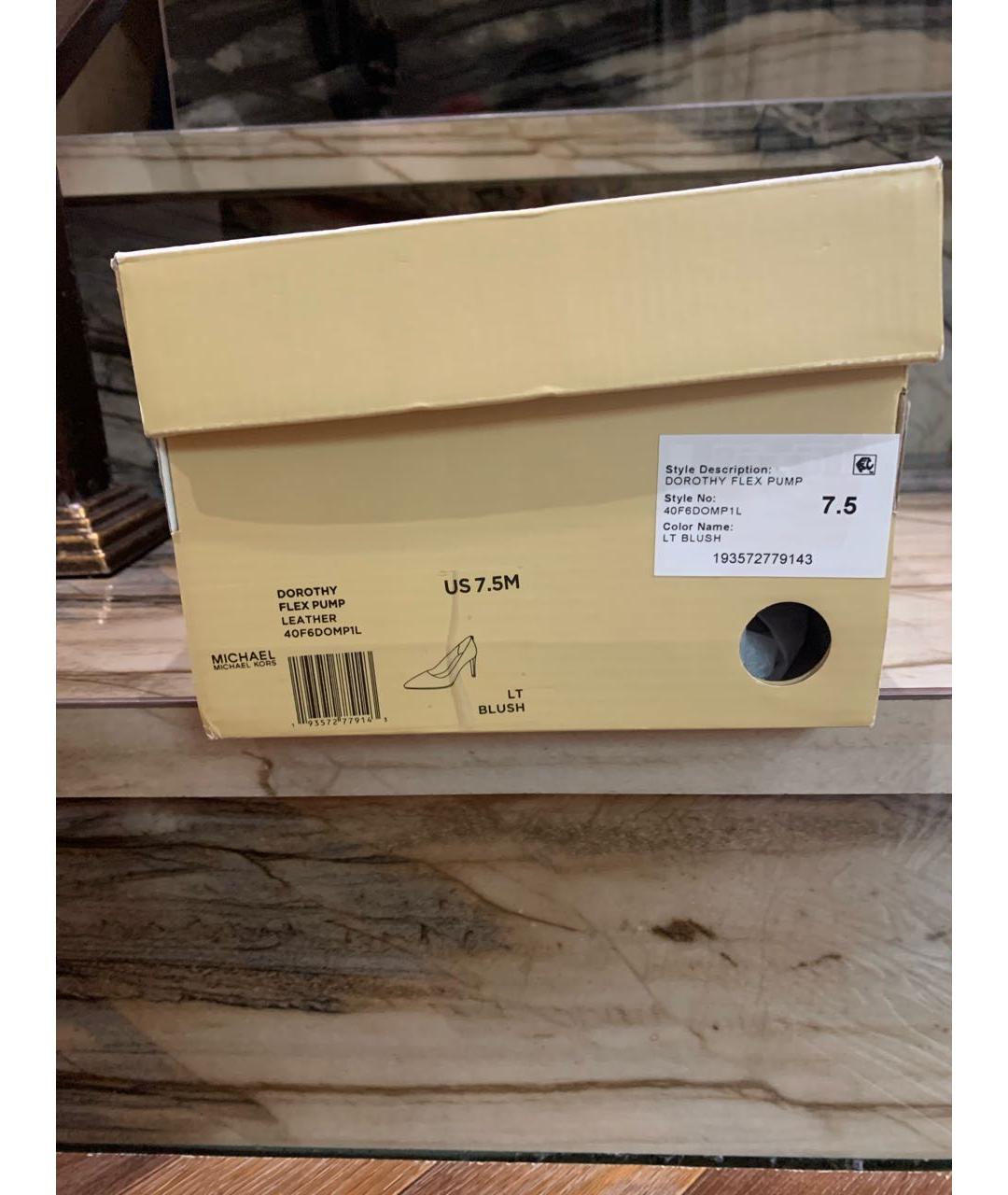 MICHAEL KORS Бежевые кожаные туфли, фото 5