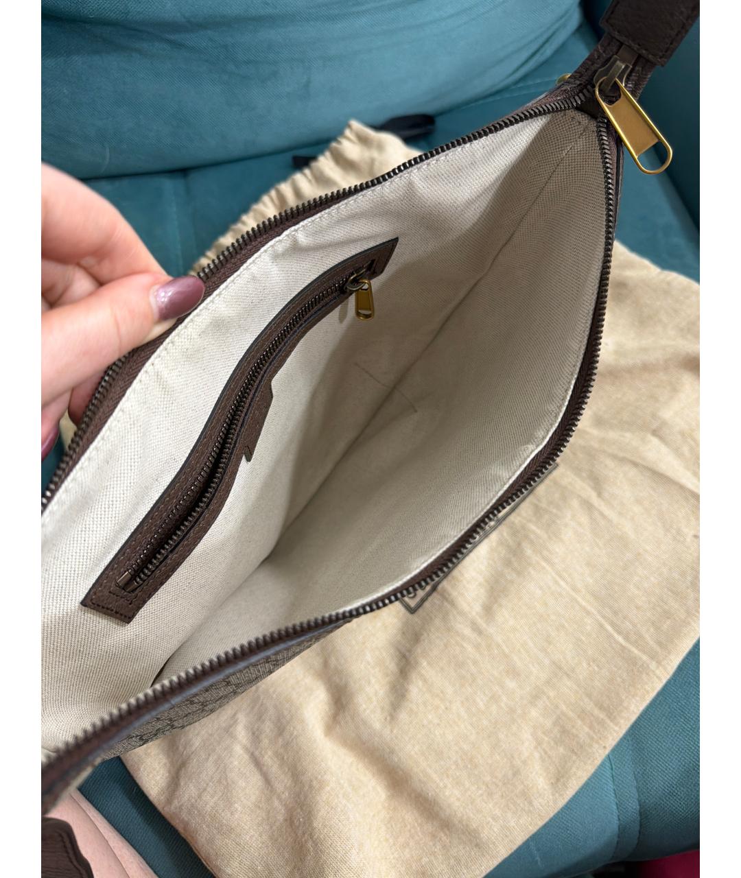 GUCCI Коричневая сумка через плечо, фото 4