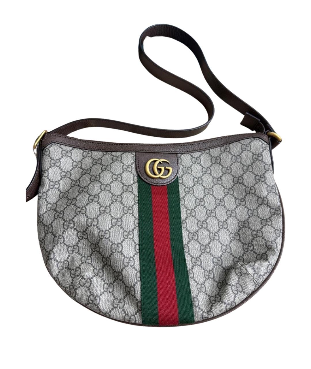 GUCCI Коричневая сумка через плечо, фото 1