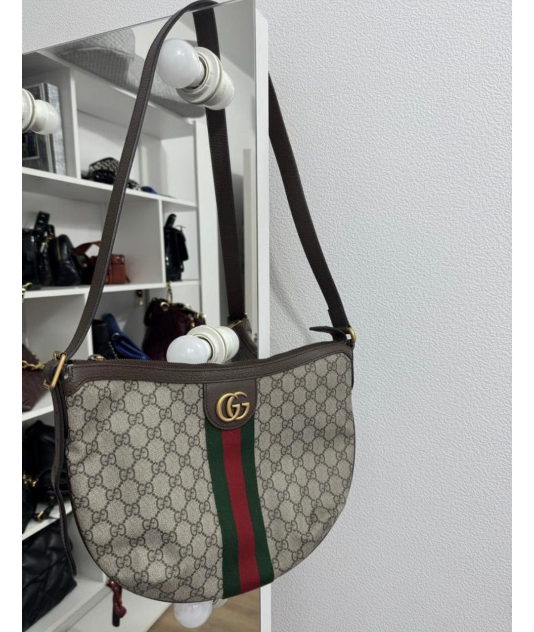 GUCCI Коричневая сумка через плечо, фото 2