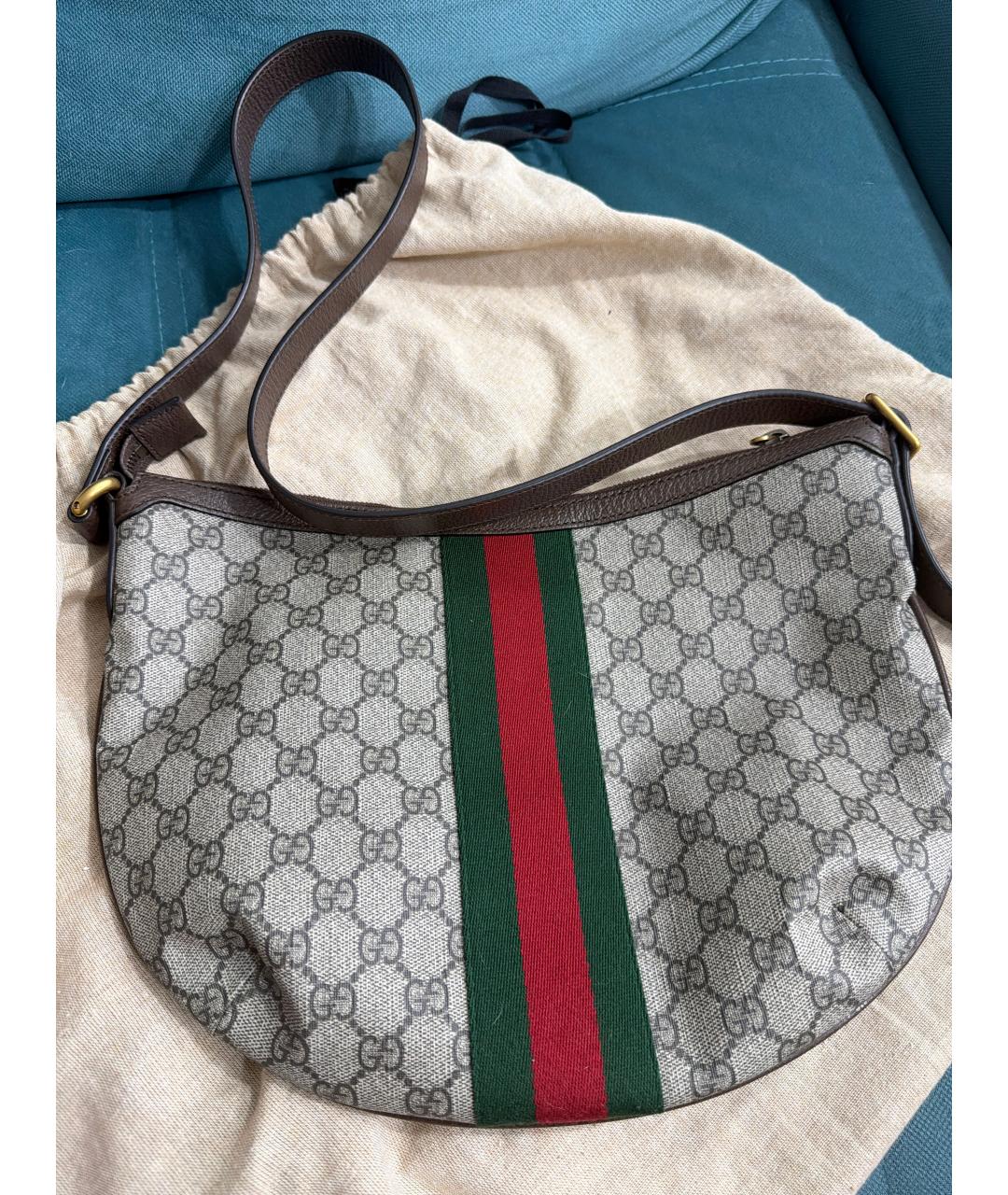 GUCCI Коричневая сумка через плечо, фото 3