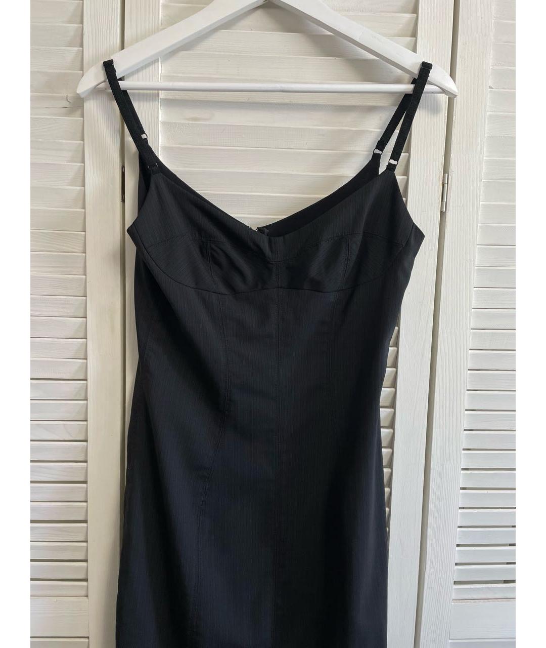 DOLCE&GABBANA Черное шерстяное повседневное платье, фото 4