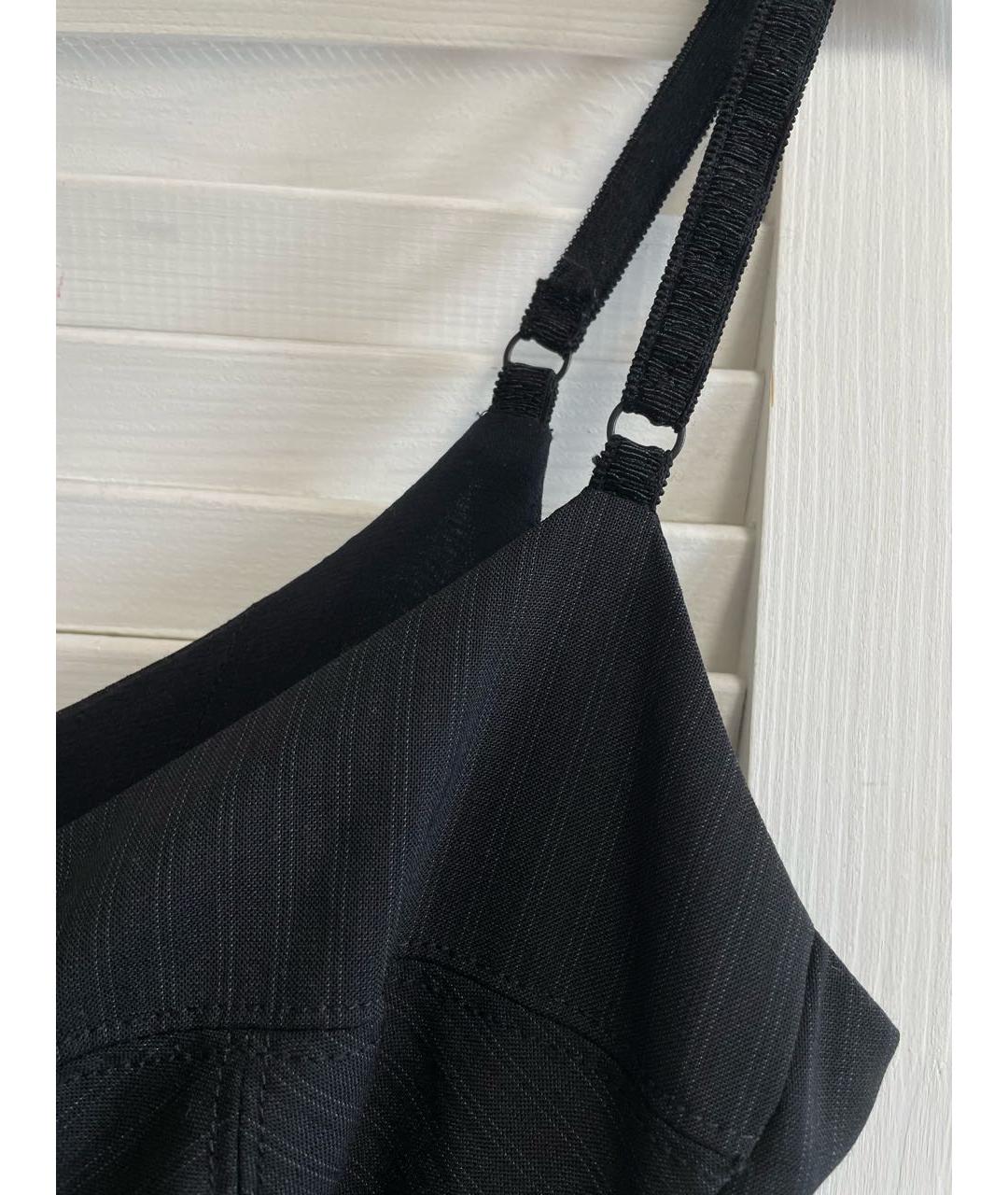 DOLCE&GABBANA Черное шерстяное повседневное платье, фото 5